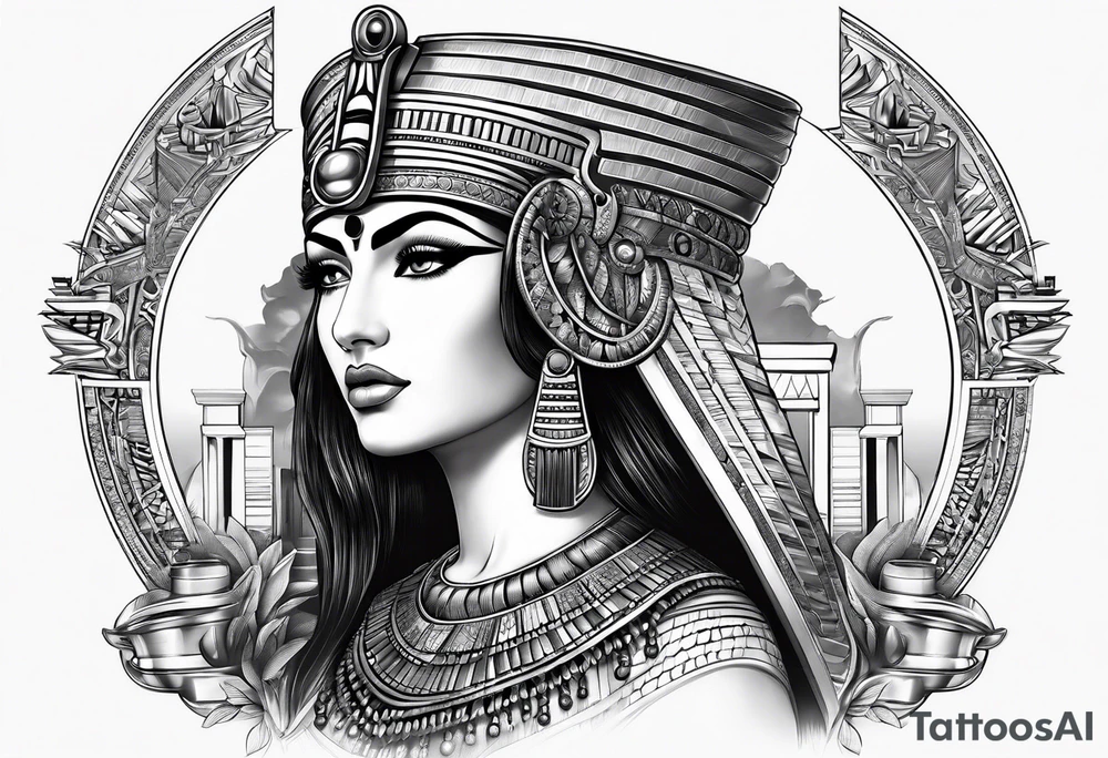 Cleopatra knowledge tattoo idea