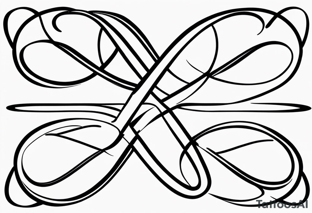 Infinity symbol with letters tattoo idea
