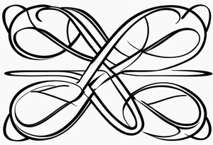 Infinity symbol with letters tattoo idea