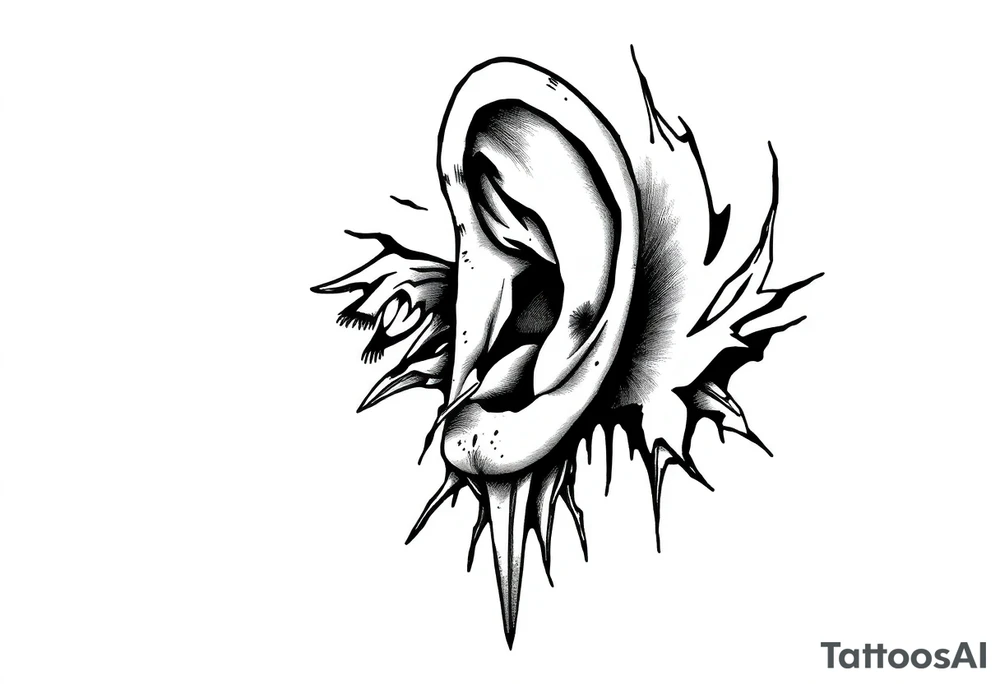 Prison ghetto ese tattoo idea behind the ear vertical tattoo idea