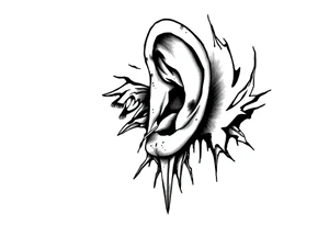 Prison ghetto ese tattoo idea behind the ear vertical tattoo idea
