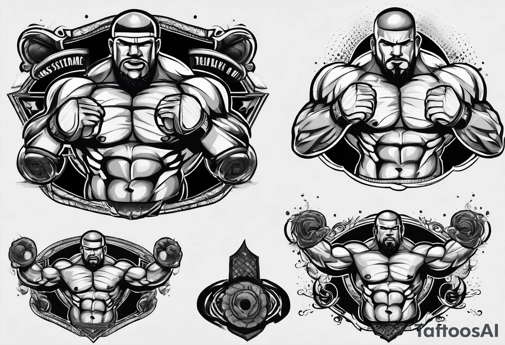 MMA boxing tattoo stomach tattoo idea