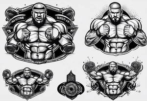 MMA boxing tattoo stomach tattoo idea