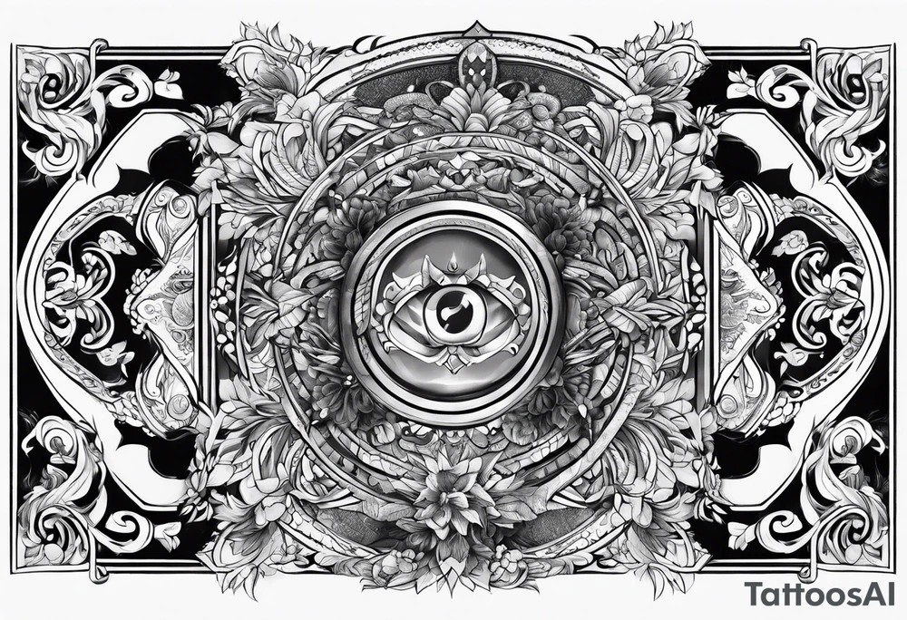 full body tattoo rectangle tattoo idea