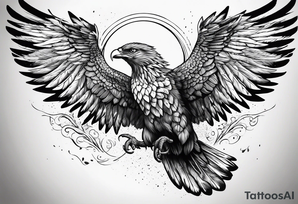 icarus freek design falling into an rainbow tattoo idea