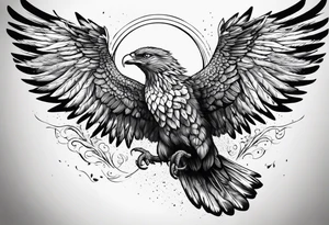 icarus freek design falling into an rainbow tattoo idea