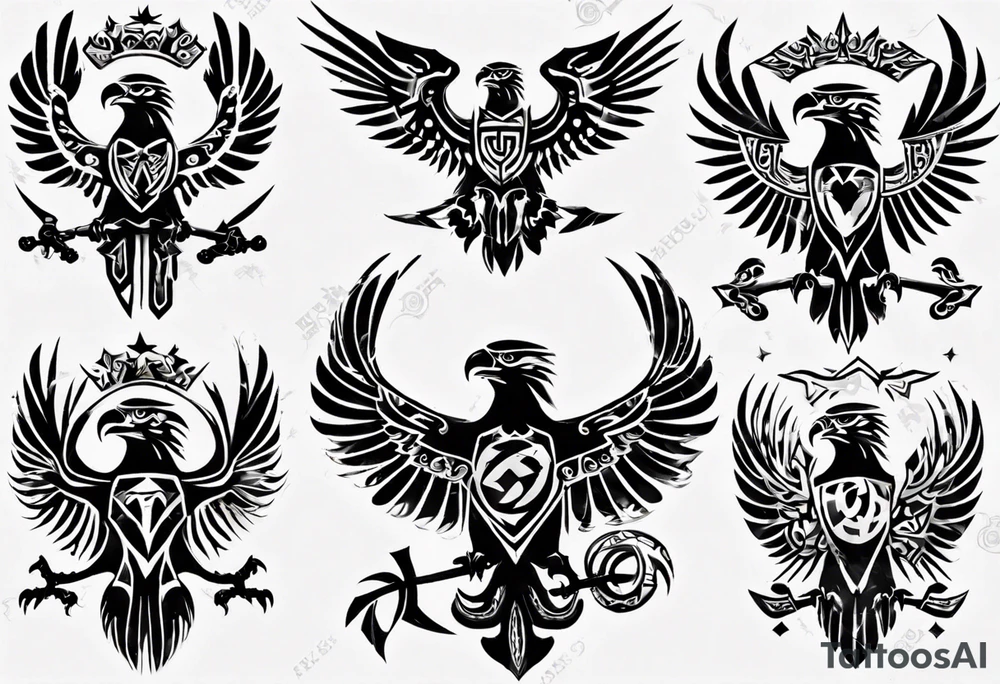 russian eagle tattoo idea