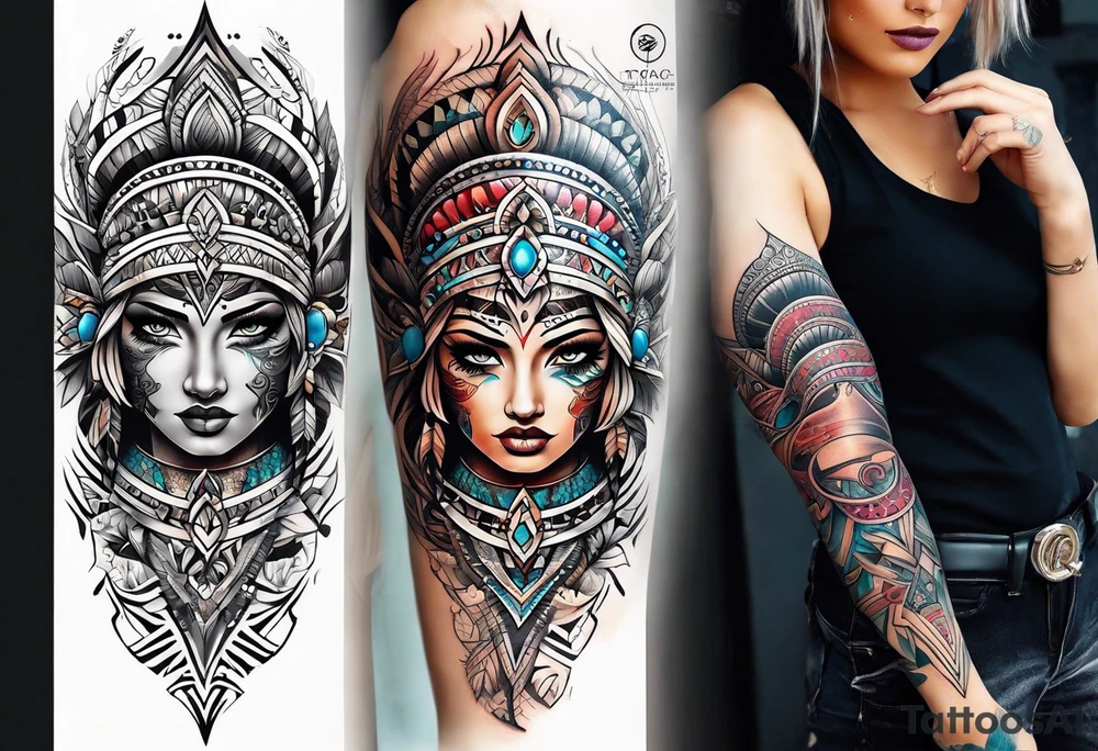 Thigh tattoo tribal tattoo idea