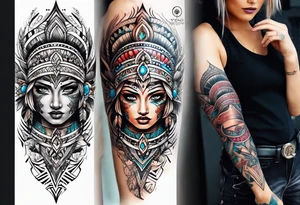 Thigh tattoo tribal tattoo idea