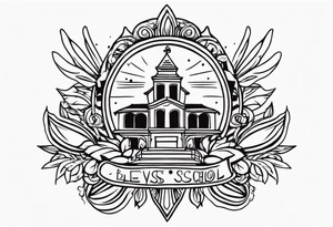 bless you 

old school vintage simple traditional design 

bold color simple tattoo idea