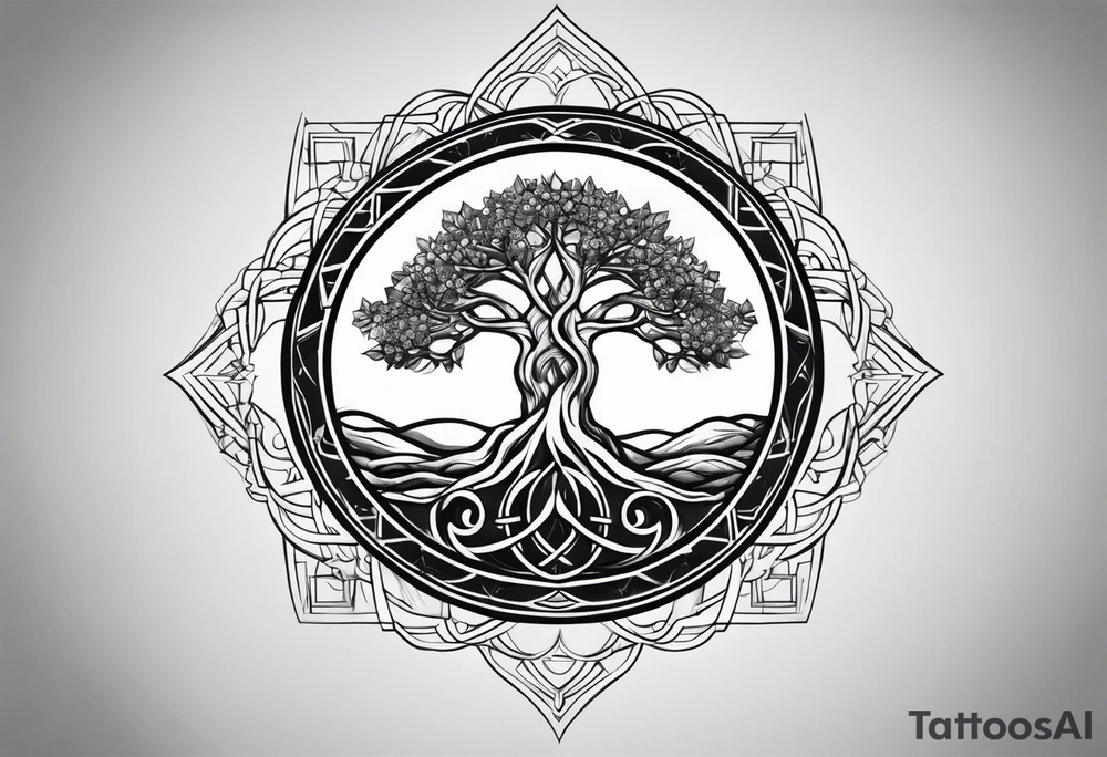 Yggdrasil petit simplist tattoo idea