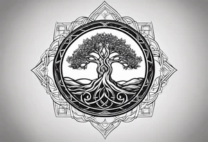 Yggdrasil petit simplist tattoo idea