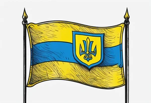 flag of Ukraine tattoo idea