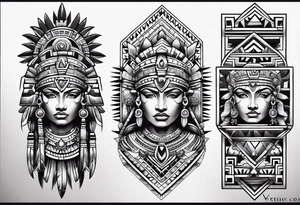 aztec sleeve tattoo idea