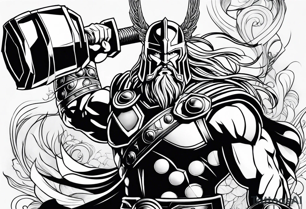 Thor im Kampf tattoo idea