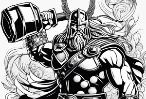 Thor im Kampf tattoo idea