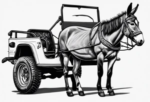 Donkey and a jeep gladiator tattoo idea