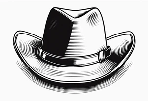 skeleton cowboy hat tattoo idea