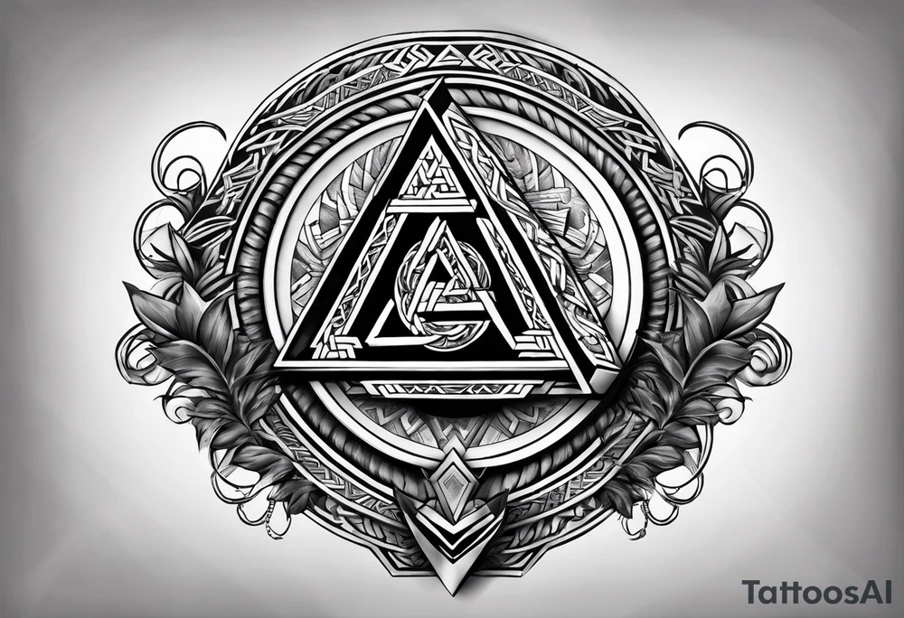 Valhalla valknut shield tattoo idea