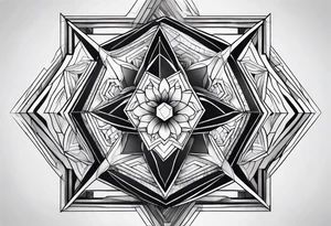 chest geometric hexagon tattoo tattoo idea