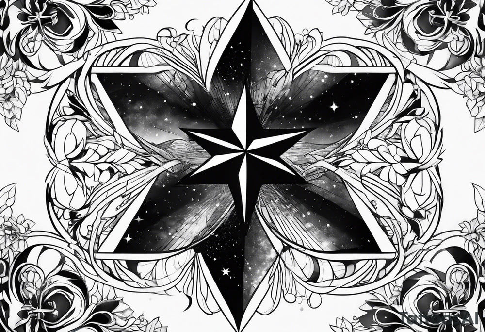 A star in the sky tattoo idea