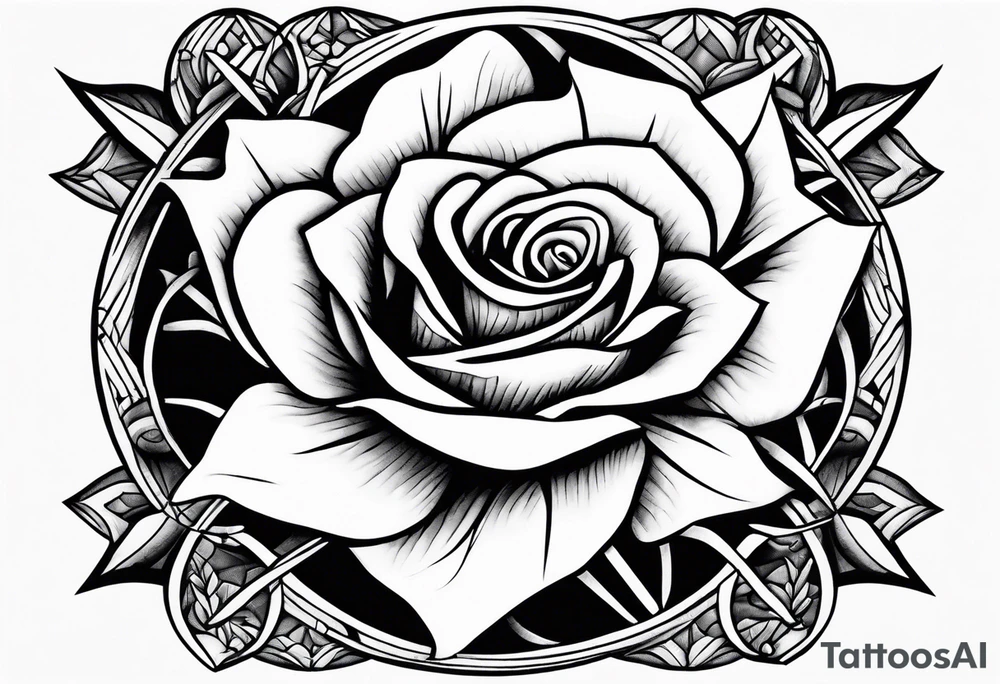 Mc Escher rose with thorns long make it more mc Escher tattoo idea