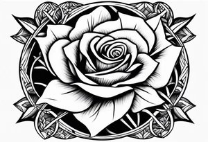 Mc Escher rose with thorns long make it more mc Escher tattoo idea