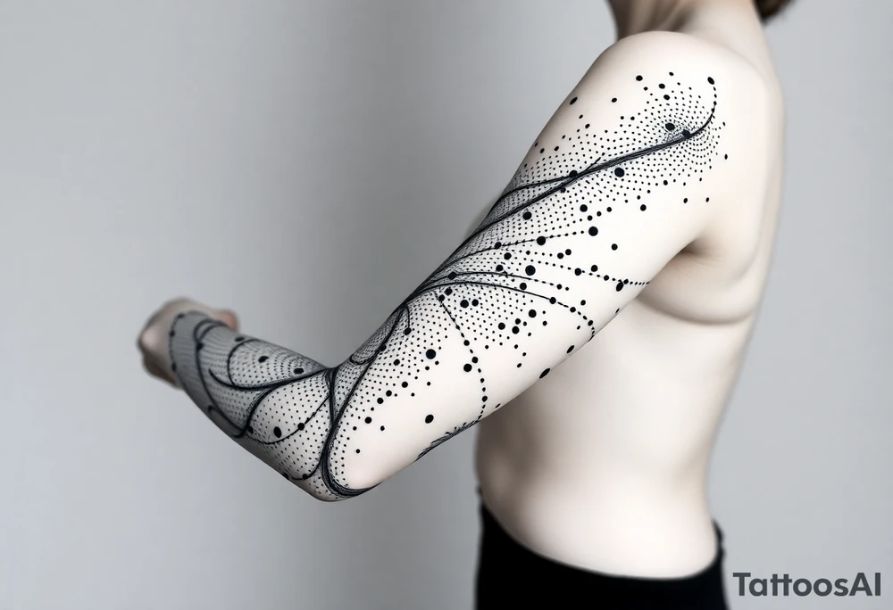 Лилии и размытые линии tattoo idea