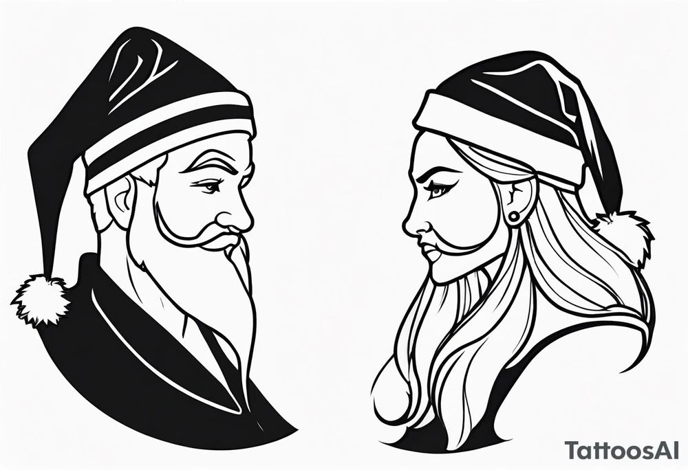 santa elves tattoo idea