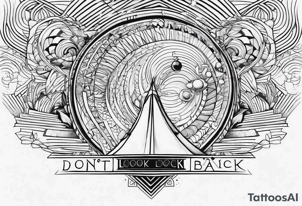 Write the words “Don’t look back” tattoo idea