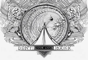 Write the words “Don’t look back” tattoo idea