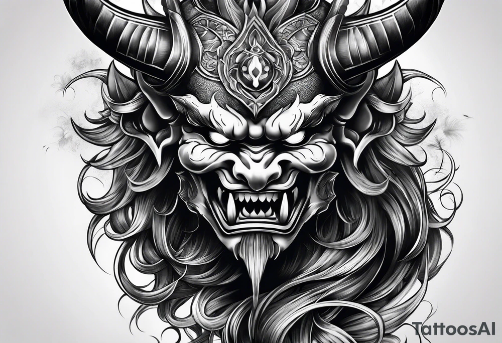 Japanese Demon tattoo idea