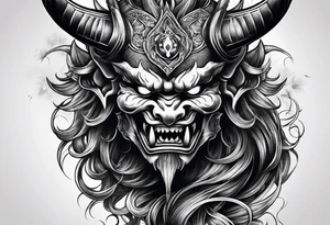Japanese Demon tattoo idea