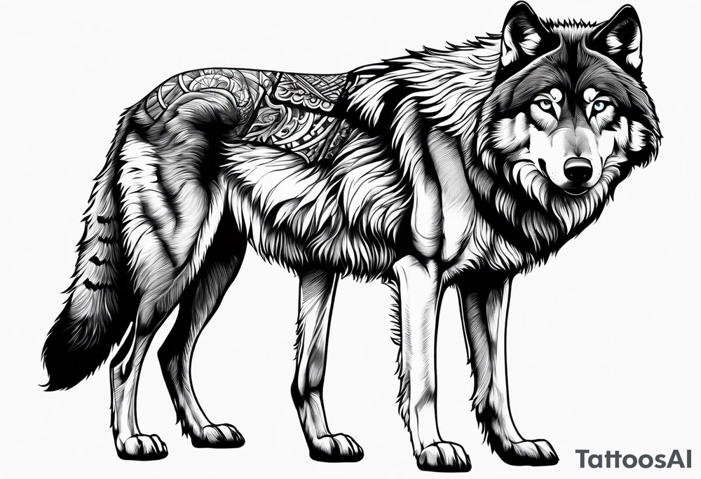 Wolf tattoo idea