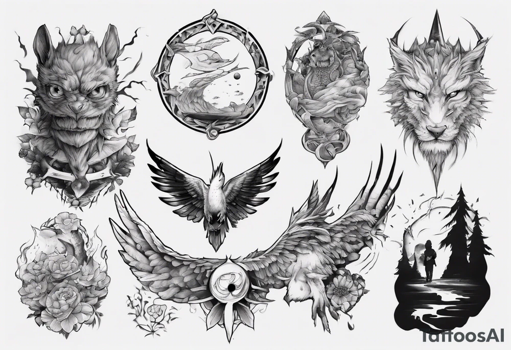 all shape tattoo idea
