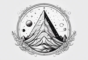 A minimalist space-time representation tattoo idea