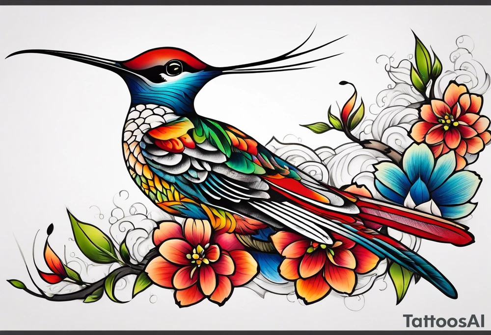 Libélula con toques de color tattoo idea
