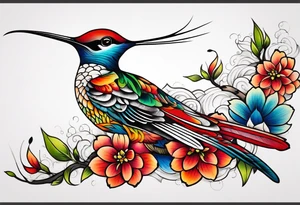 Libélula con toques de color tattoo idea
