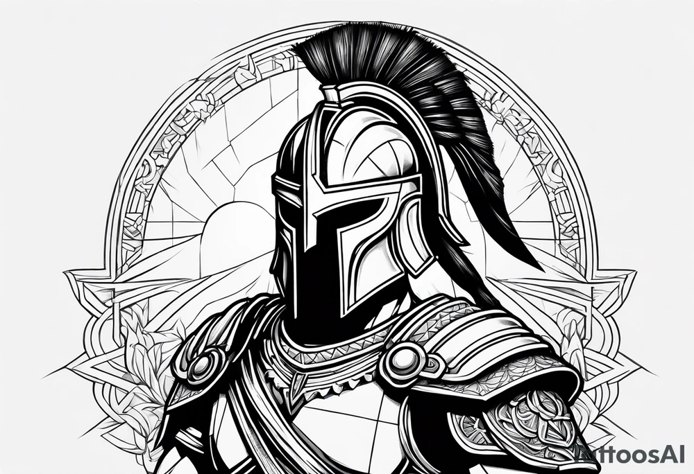 Spartan warrior tattoo idea