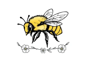 Cartoon bee tattoo idea