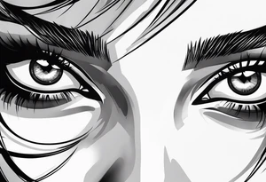 Harley quinn eyes tattoo idea