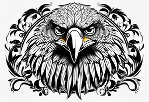 Byzantine eagle with background tattoo idea