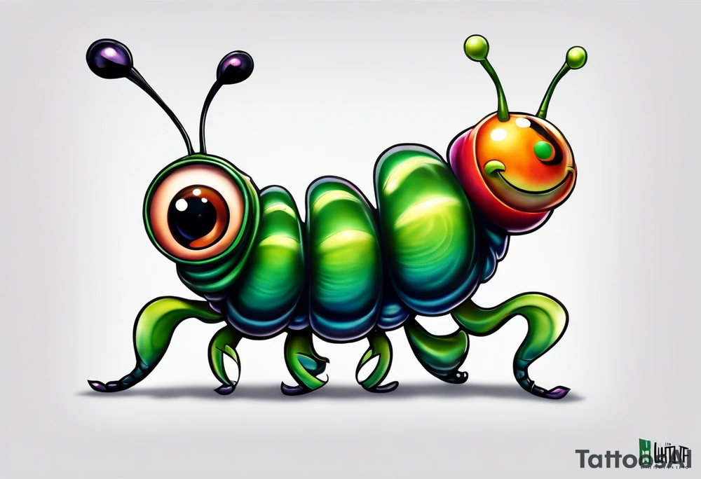 The caterpillar from the Pixar movie bugs life tattoo idea