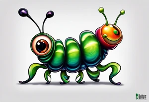 The caterpillar from the Pixar movie bugs life tattoo idea