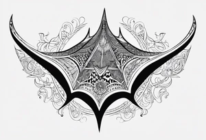 A manta ray with a sea star as a tribal tattoo or an abstract geometric tattoo tattoo idea
