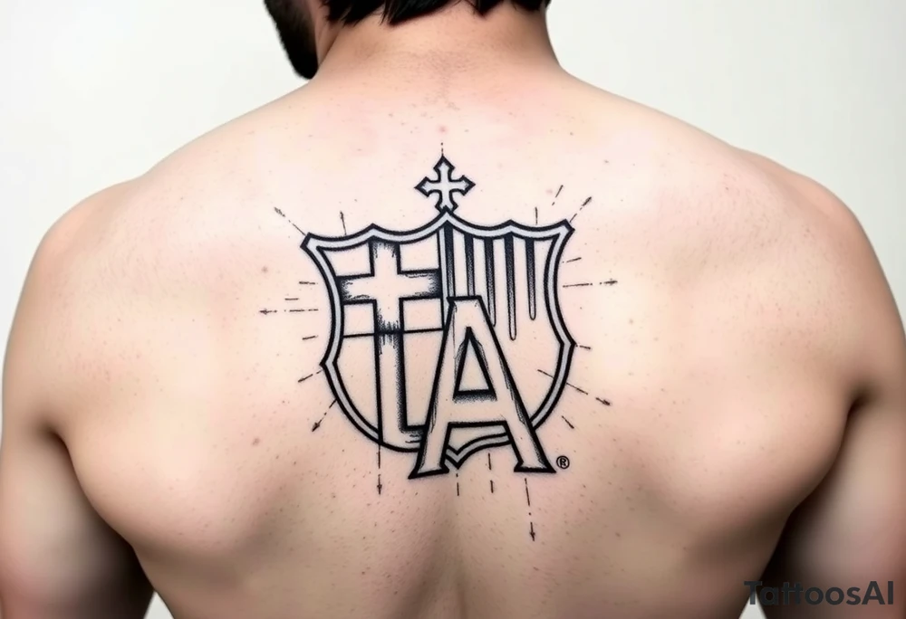 Vinny 01 29 2015 one dope soul one piece fc barcelona la dodgers blend tattoo idea
