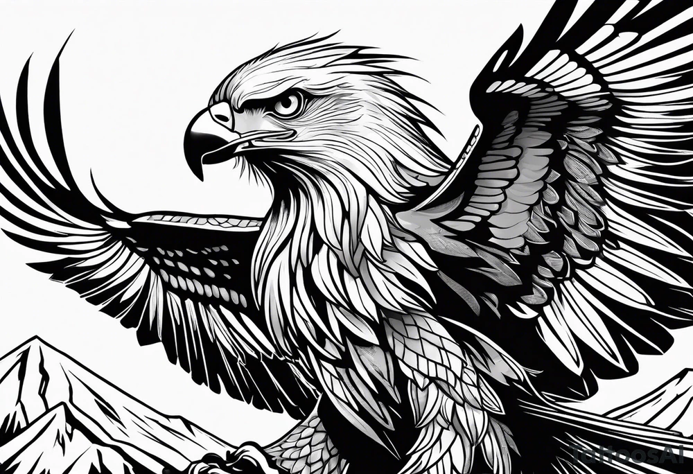 Flying Eagle tattoo idea