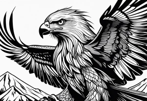 Flying Eagle tattoo idea