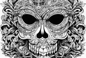 a bunch of ocultism signs tattoo idea