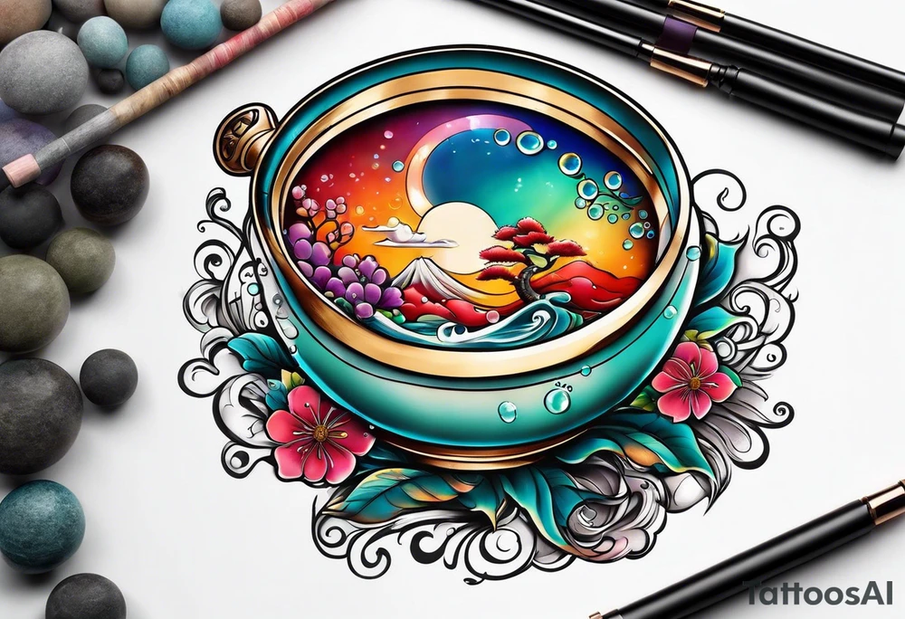 bubbles and a singing bowl tattoo idea